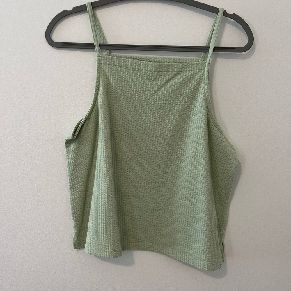 Green Madewell Square Neck Top sz M